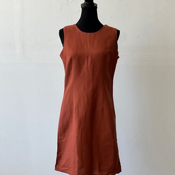 Vintage Dresses & Skirts - Vintage chocolate brown shift dress